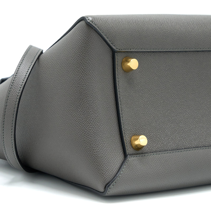 Celine Mini Belt Bag Grained Calfskin Grey GHW