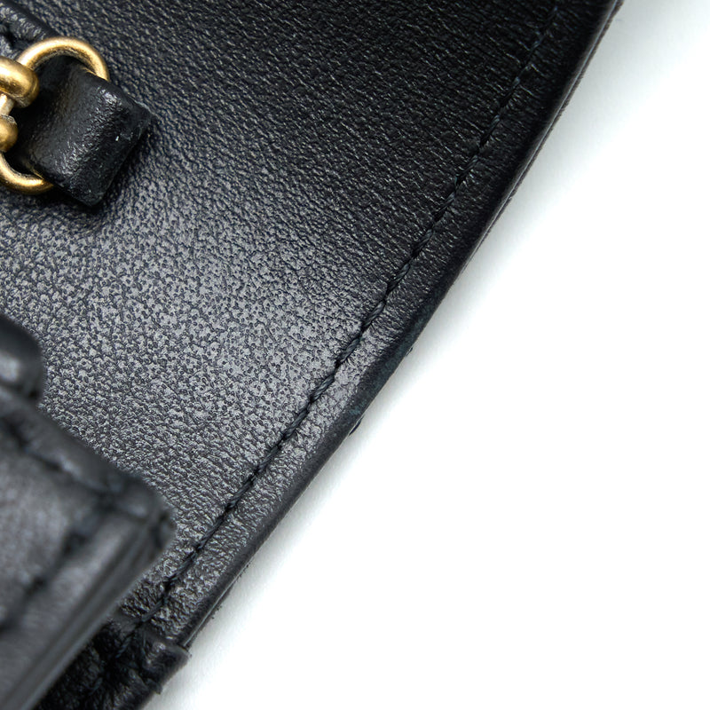 Chanel 2.55 Reissue Wallet on Chain Aged Calfskin Black Brushed GHW (Microchip)