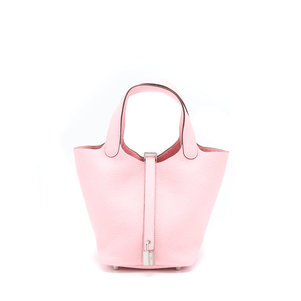 Hermes Picotin 18 Lock Bag 3Q Rose Sakura SHW Stamp Z