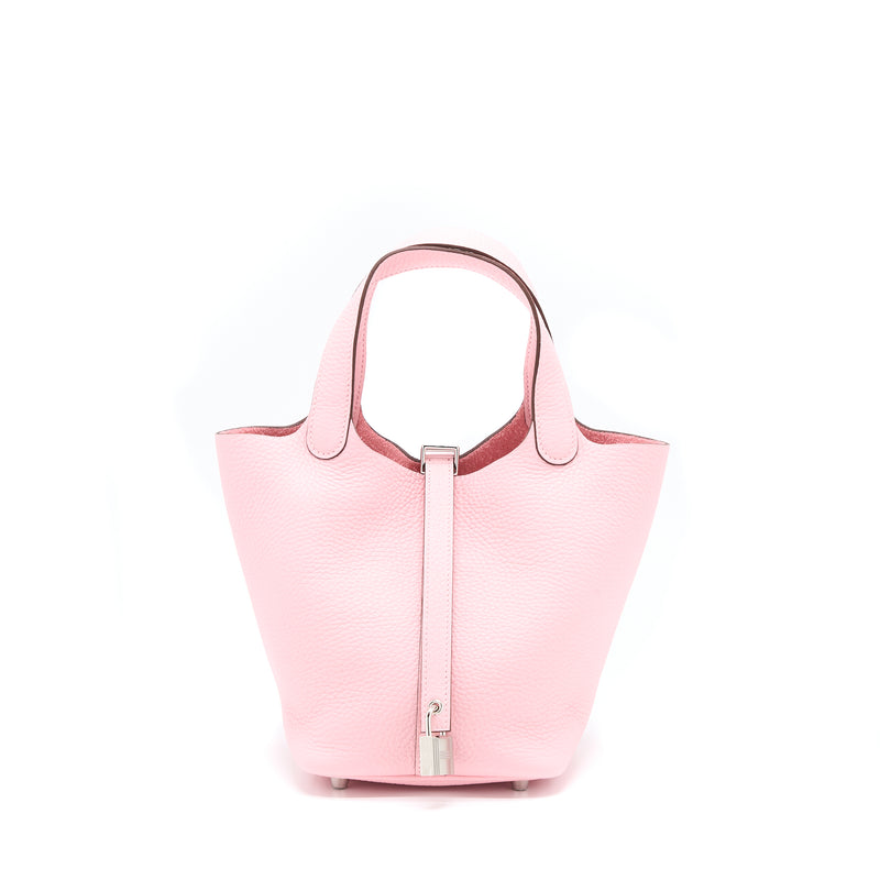 Hermes Picotin 18 Lock Bag 3Q Rose Sakura SHW Stamp Z