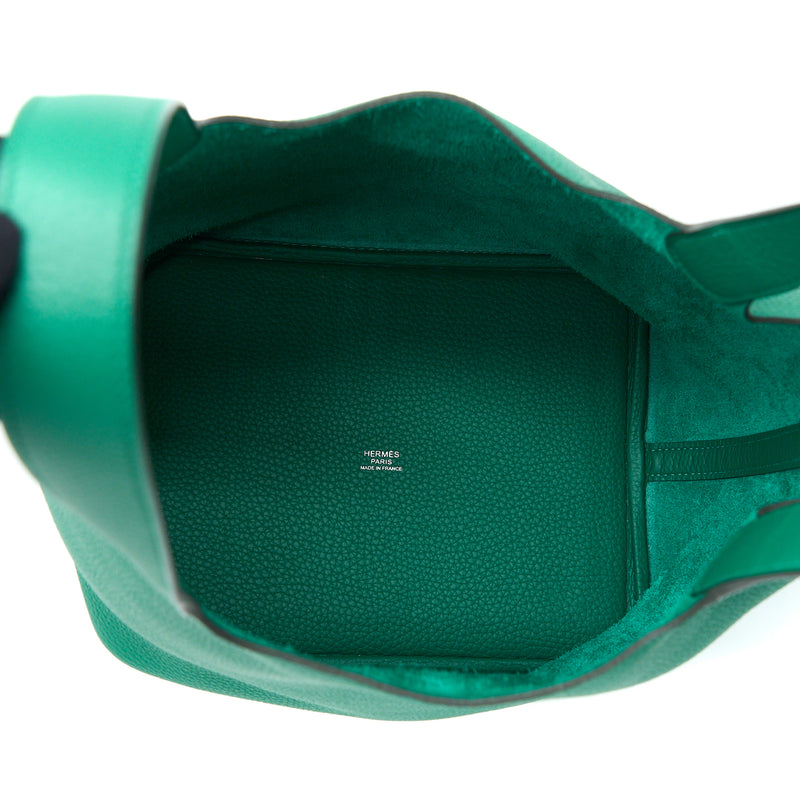 Hermes Picotin 22 Lock Bag Clemence U4 Vert Vertigo SHW Stamp D