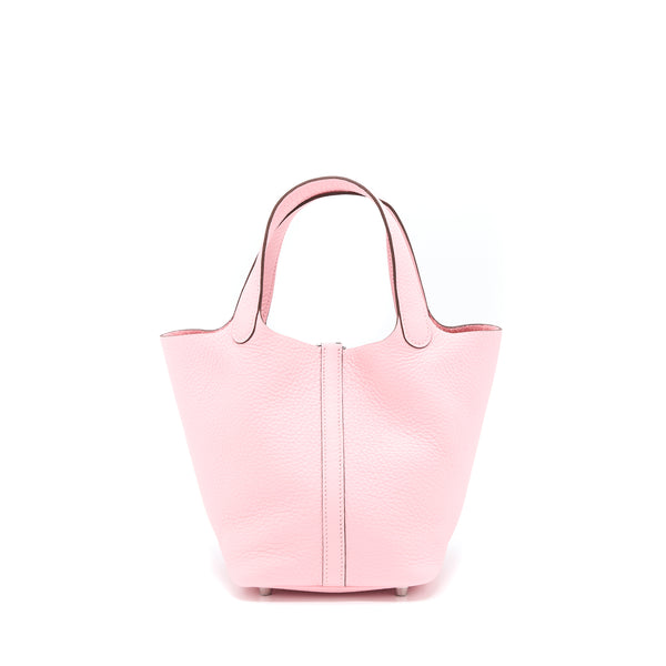 Hermes Picotin 18 Lock Bag 3Q Rose Sakura SHW Stamp Z