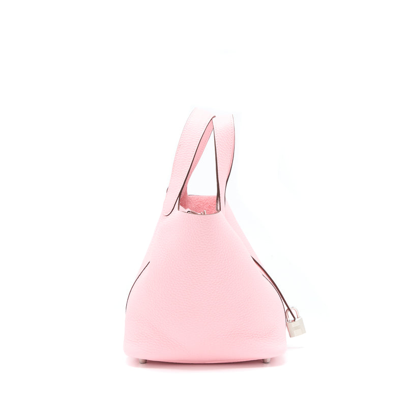 Hermes Picotin 18 Lock Bag 3Q Rose Sakura SHW Stamp Z