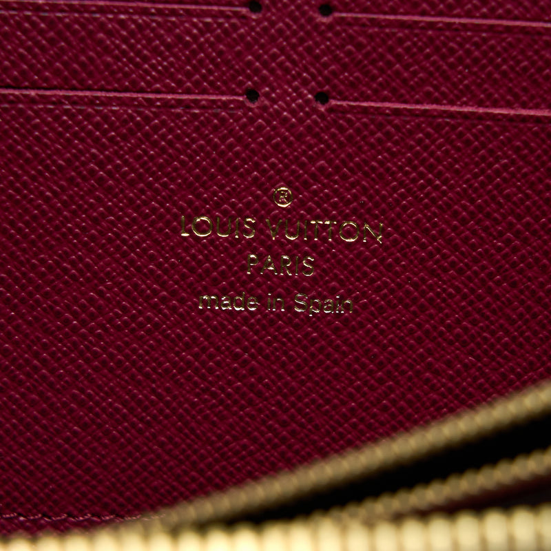 Louis Vuitton Clemence Wallet Monogram Canvas Brown