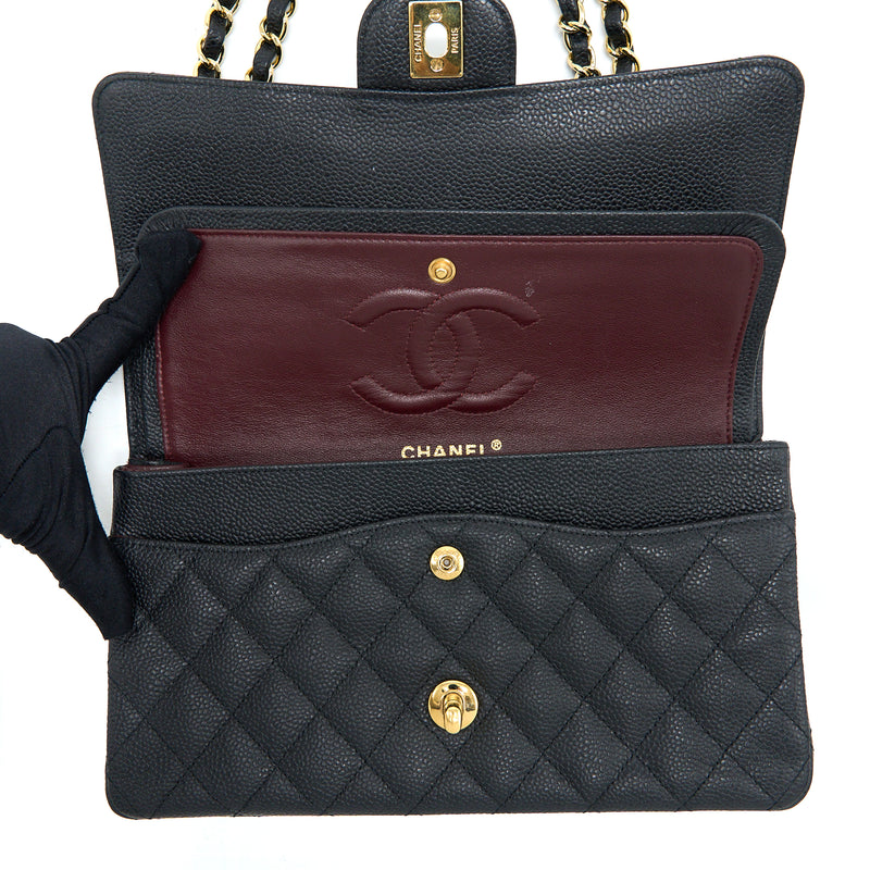 Chanel Medium Classic Double Flap Bag Caviar Black GHW
