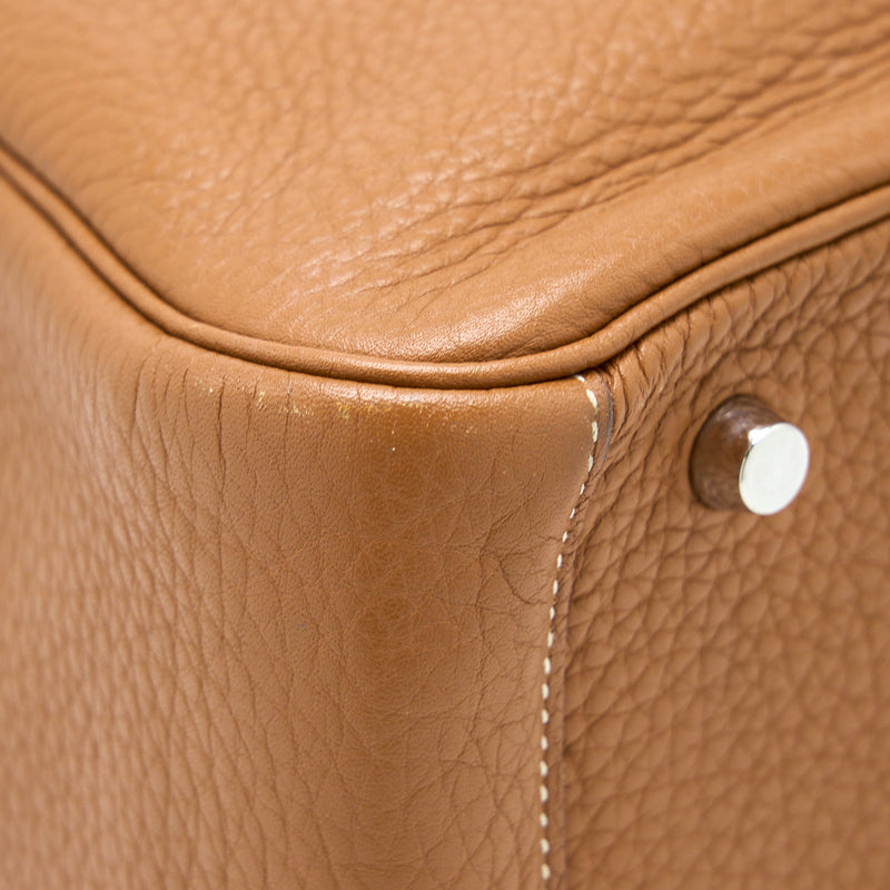 Hermes Lindy 30 Gold Clemence SHW Stamp T