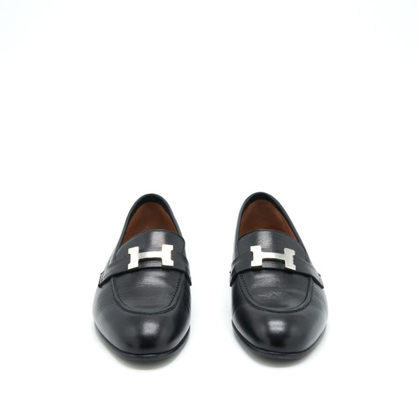 Hermes Size 38.5 Paris Loafer Black SHW