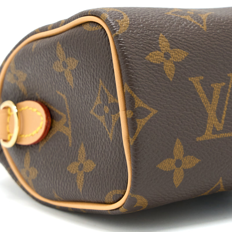 Louis Vuitton Nano Speedy Monogram Canvas GHW (New Version)