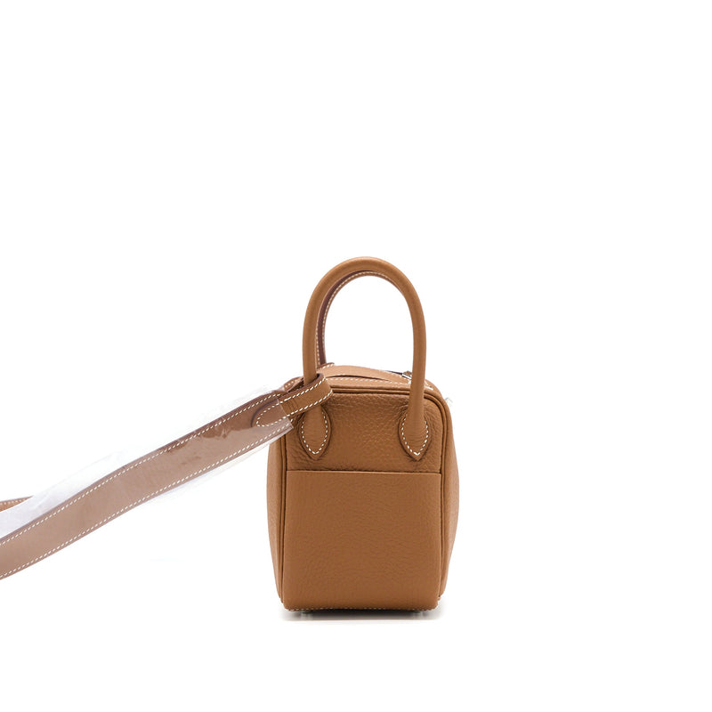 Hermes Mini Lindy Clemence Gold SHW Stamp U