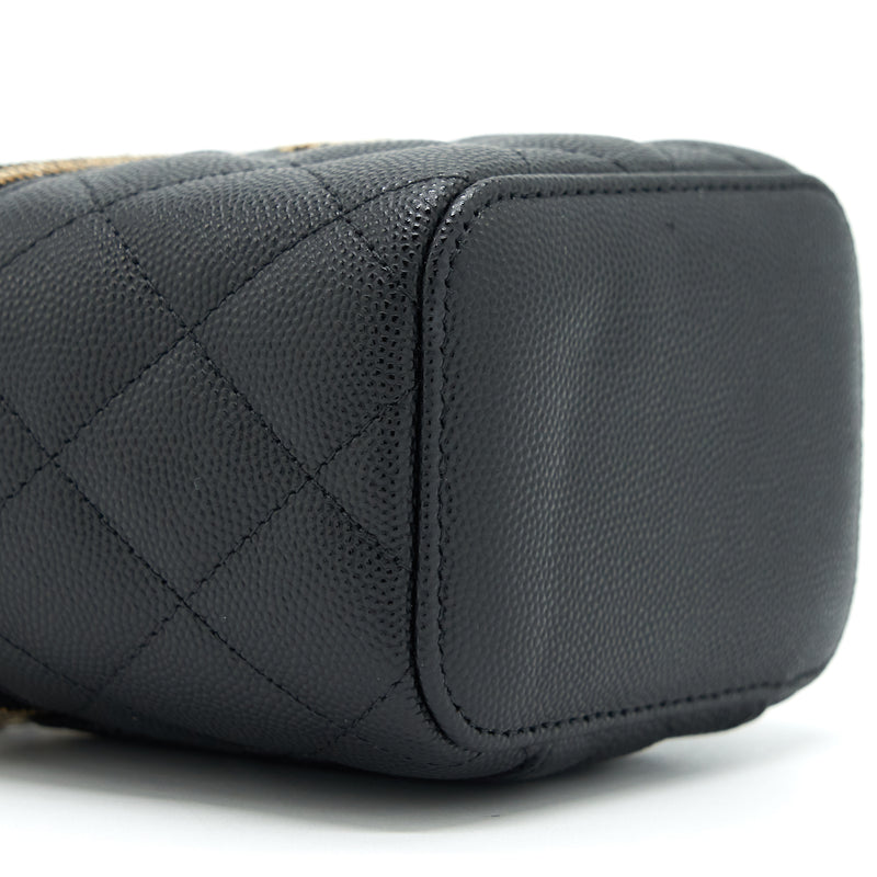 Chanel Mini Vanity With Chain Caviar Black LGHW