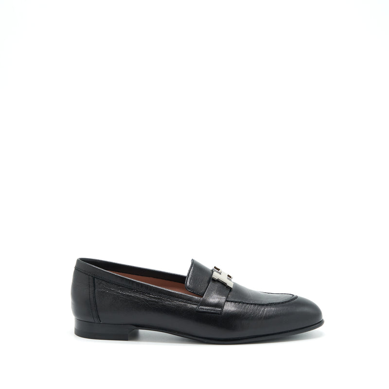 Hermes Size 38.5 Paris Loafer Black SHW