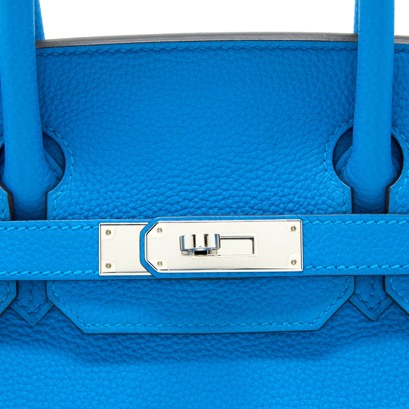 Hermes Birkin 30 Togo Bleu Zanzibar/Malachite SHW Stamp A