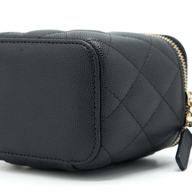 Chanel Mini Vanity With Chain Caviar Black LGHW