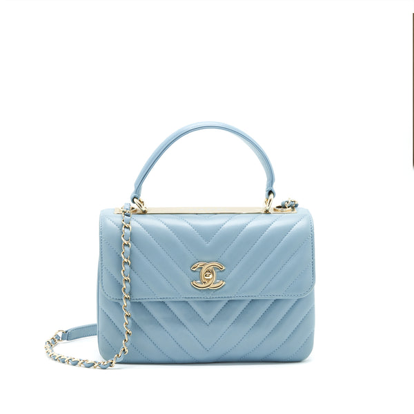 Chanel Trendy CC Flap Bag Light Blue Lambskin LGHW