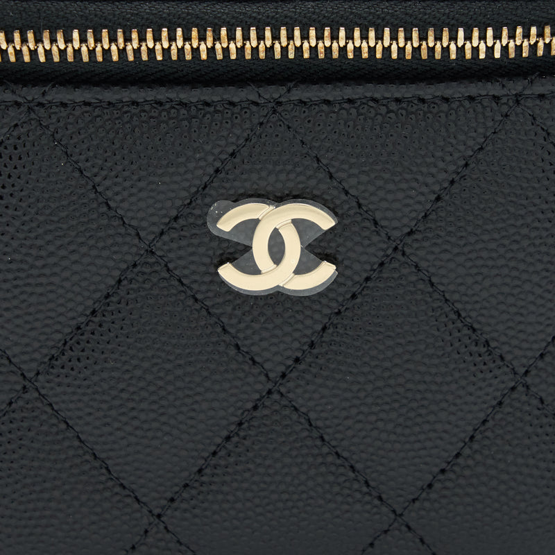 Chanel Mini Vanity With Chain Caviar Black LGHW