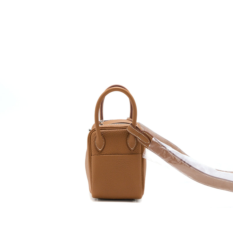 Hermes Mini Lindy Clemence Gold SHW Stamp U