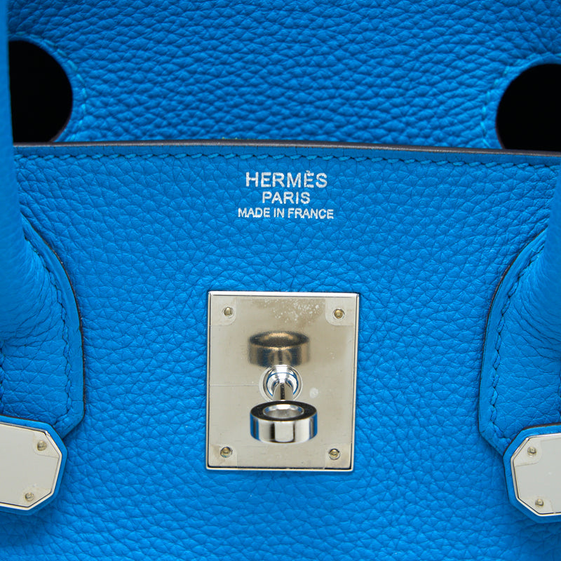 Hermes Birkin 30 Togo Bleu Zanzibar/Malachite SHW Stamp A