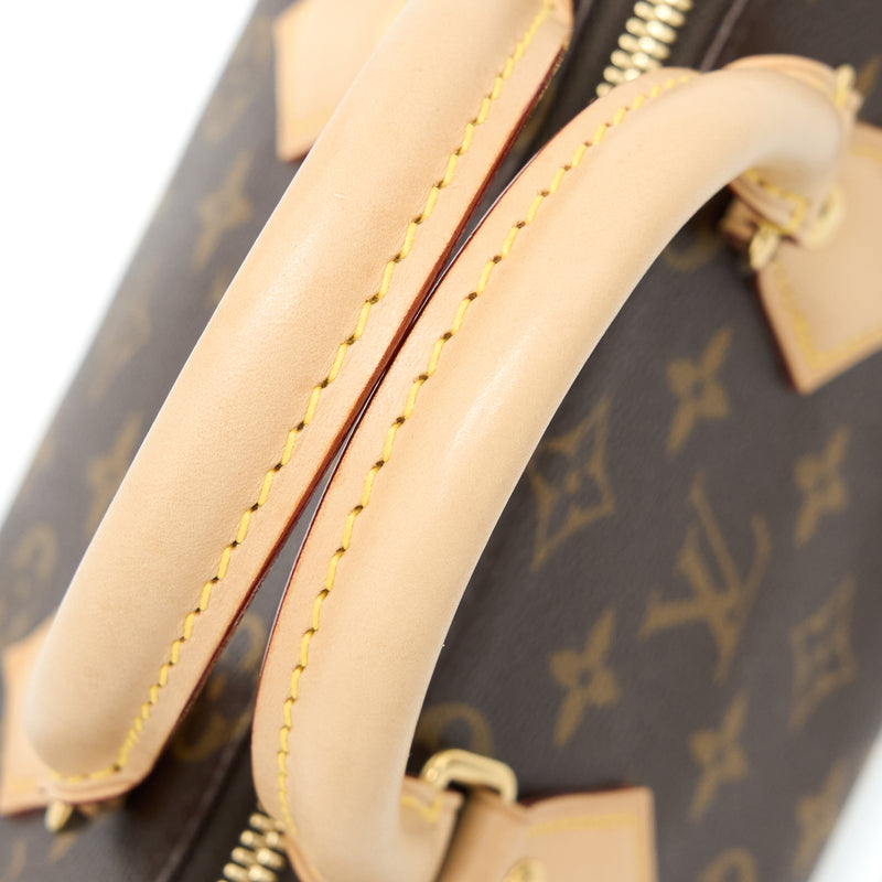 Louis Vuitton Speedy Bandouliere 20 Monogram Canvas with Fuchsia Strap GHW