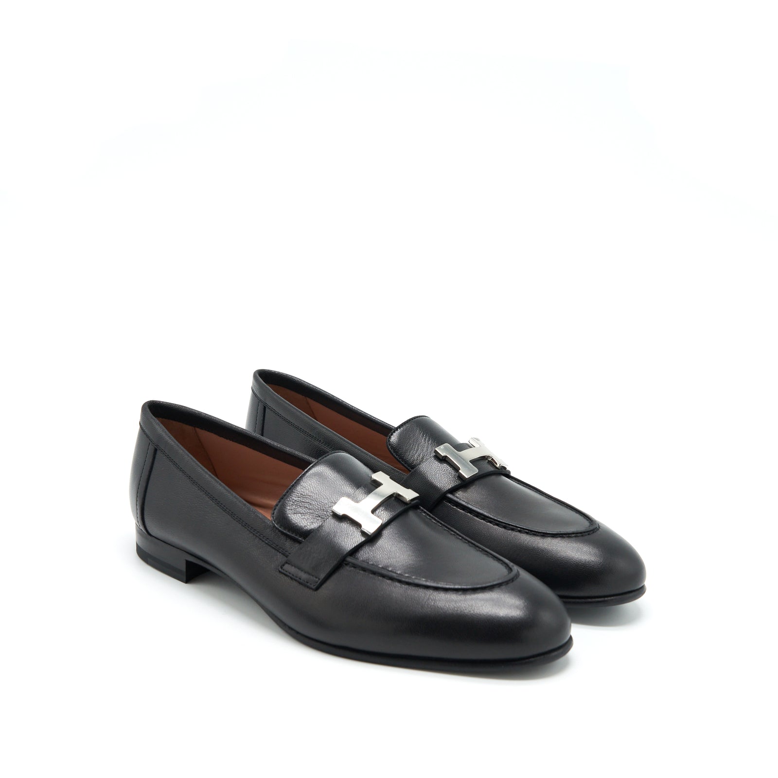 Hermes Size 38 Paris Loafer Black SHW