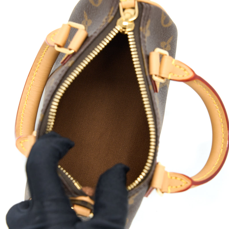 Louis Vuitton Nano Speedy Monogram Canvas GHW (New Version)