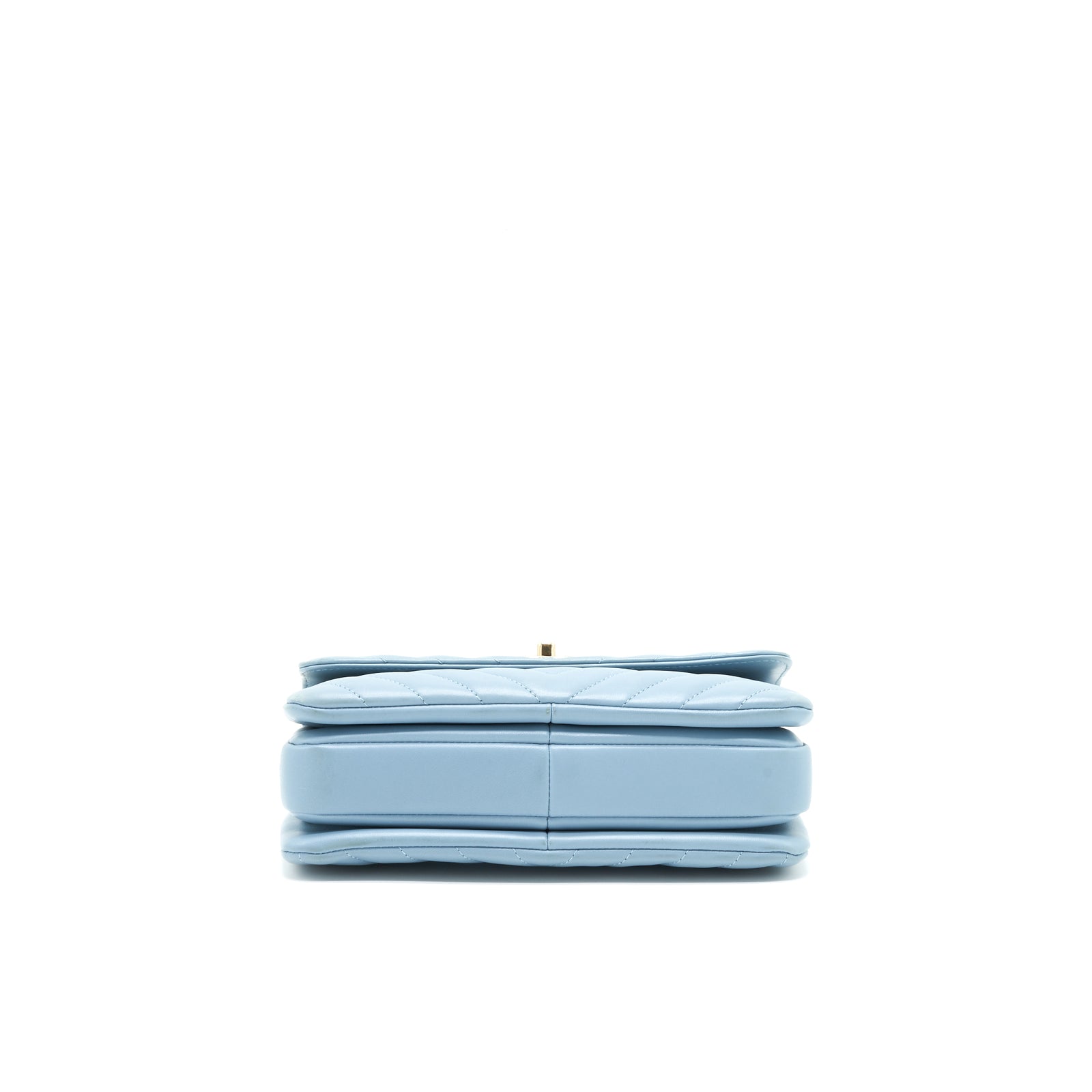 Chanel Neon Blue Quilted Lambskin Mini Rectangular Classic