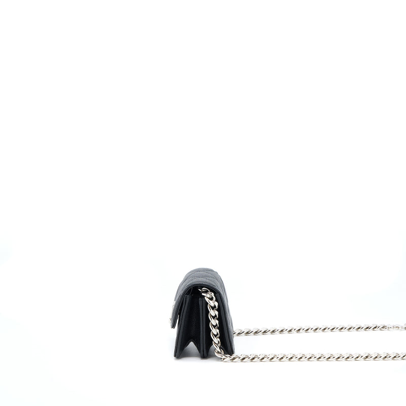 Chanel Clutch With Chain Caviar Black SHW