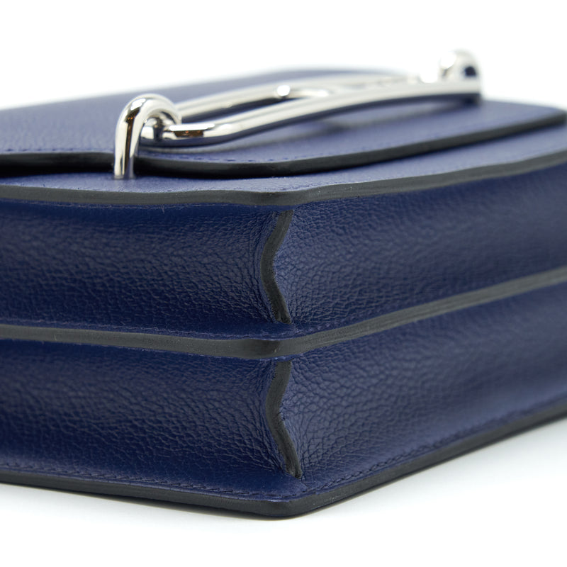 Hermes Mini Roulis Evercolor Blue Saphir / Anemone SHW Stamp U