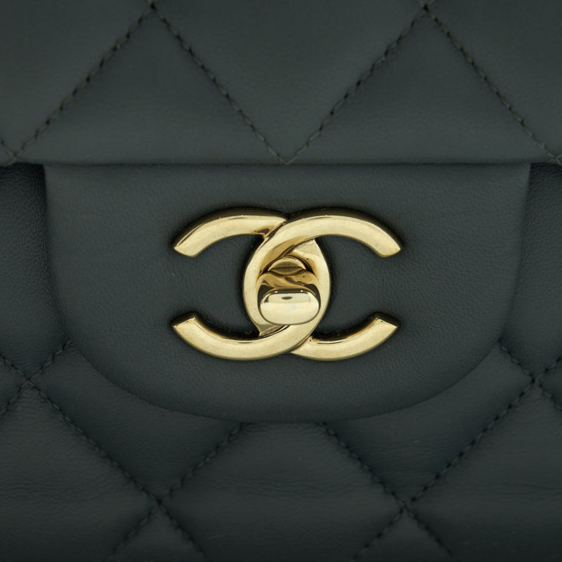 Chanel Jumbo Classic Double Flap Bag Lambskin Grey SHW