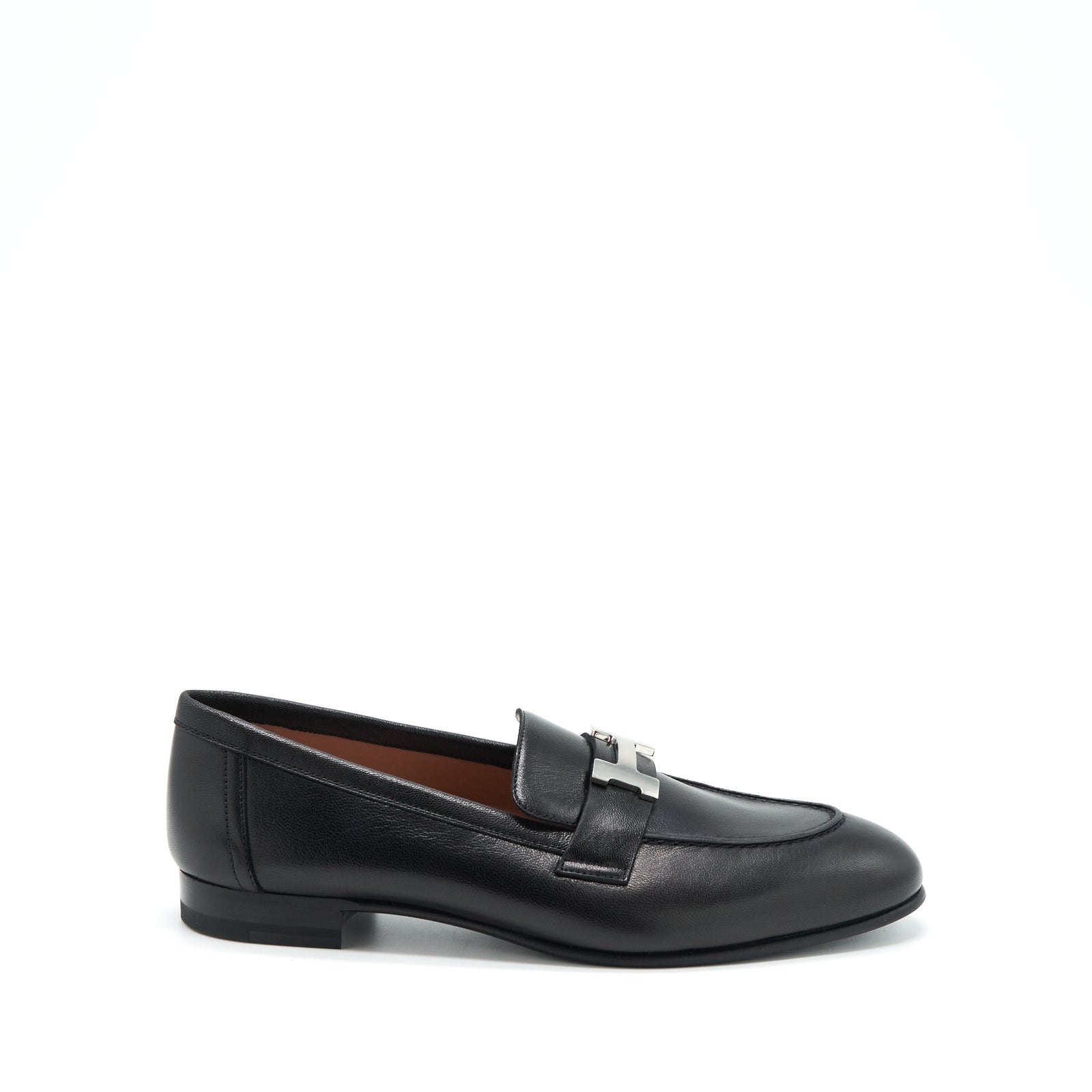 Hermes Size 38 Paris Loafer Black SHW