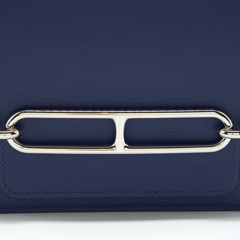 Hermes Mini Roulis Evercolor Blue Saphir / Anemone SHW Stamp U