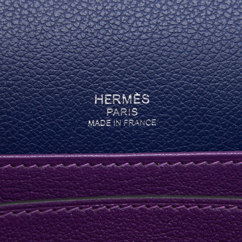 Hermes Mini Roulis Evercolor Blue Saphir / Anemone SHW Stamp U