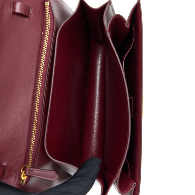 Celine Classic Medium Box Calfskin Burgundy GHW