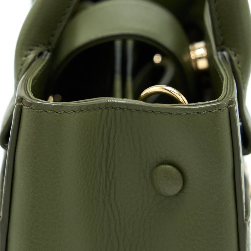 Chanel Small Top Handle Tote Calfskin Green LGHW