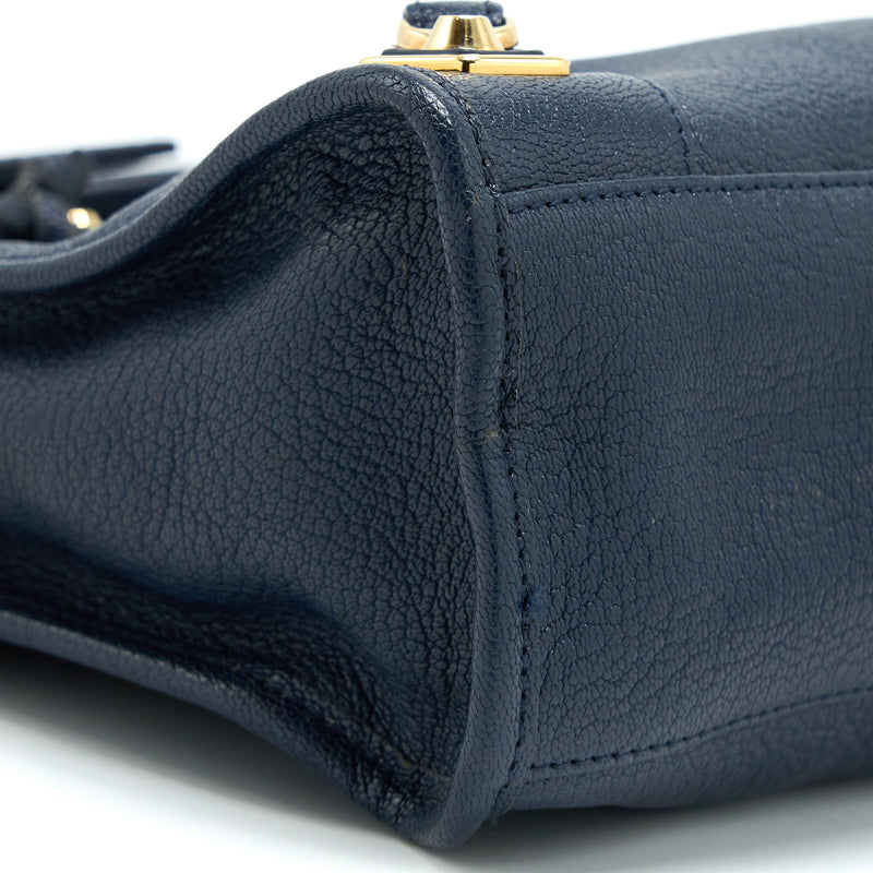 Balenciaga Mini City Bag Navy GHW
