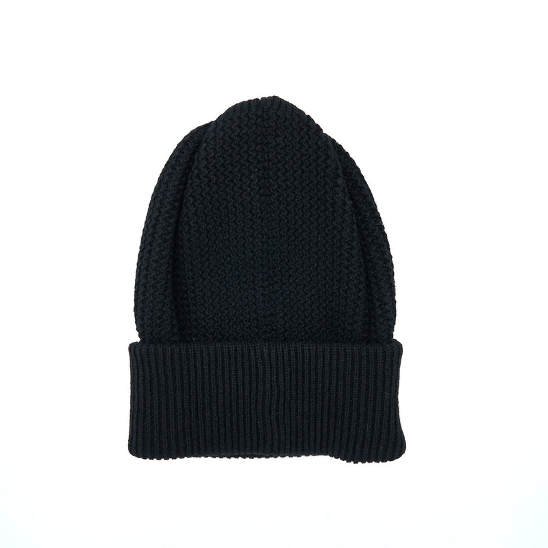 Chanel Cashmere Beanie Black With Gold Letters