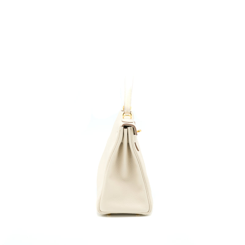 Hermes Kelly 28 Retourne Clemence Craie GHW Stamp Z