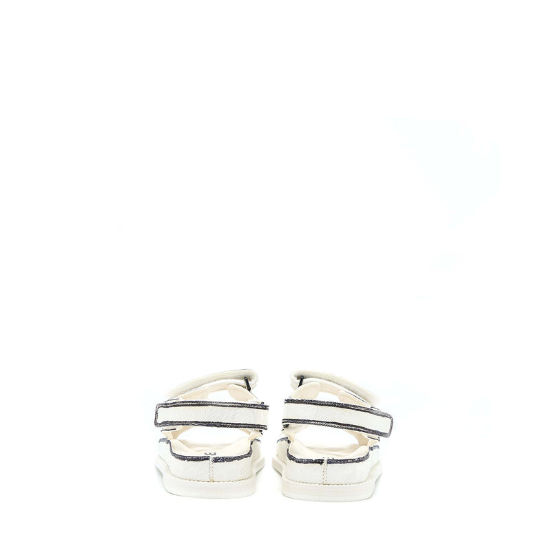 Chanel Size 37 Dad Sandals Black/White