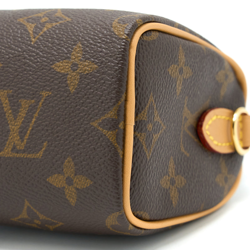 Louis Vuitton Nano Speedy Monogram Canvas GHW