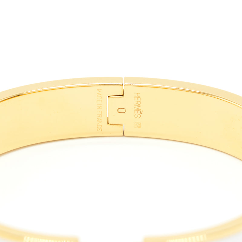 Hermes Size GM Clic H Bracelet Blanc GHW