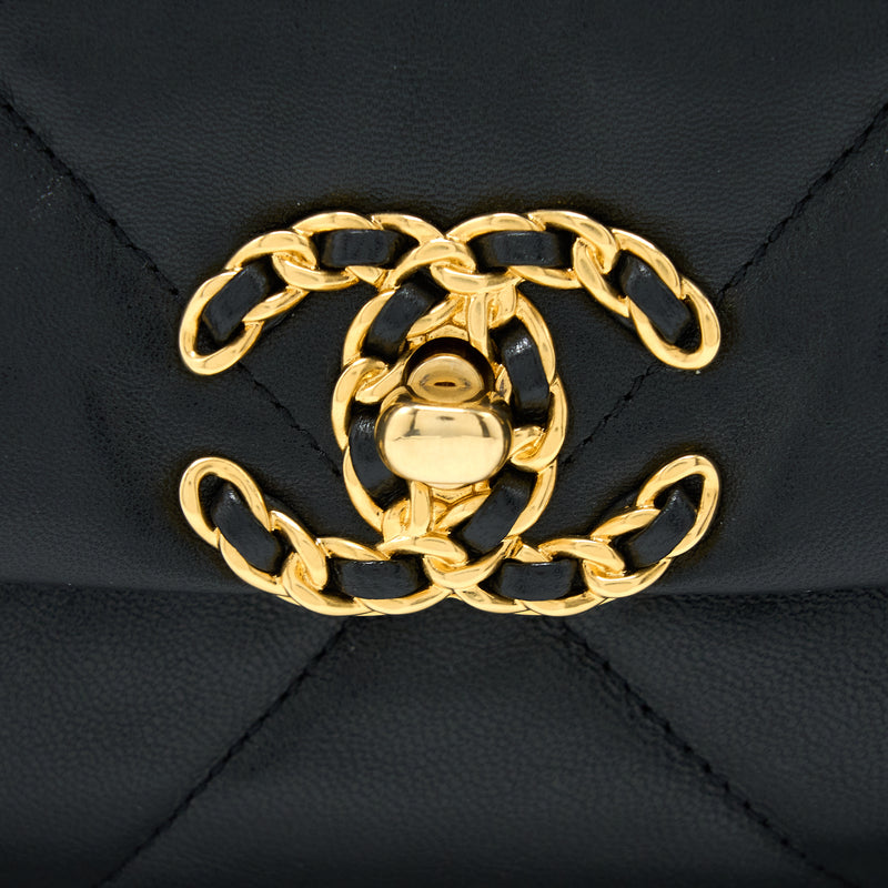 Chanel Small 19 Bag Goatskin Black Multicoloured Hardware
