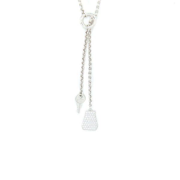 Hermes Kelly Cloche the Necklace Small Model White Gold Diamonds