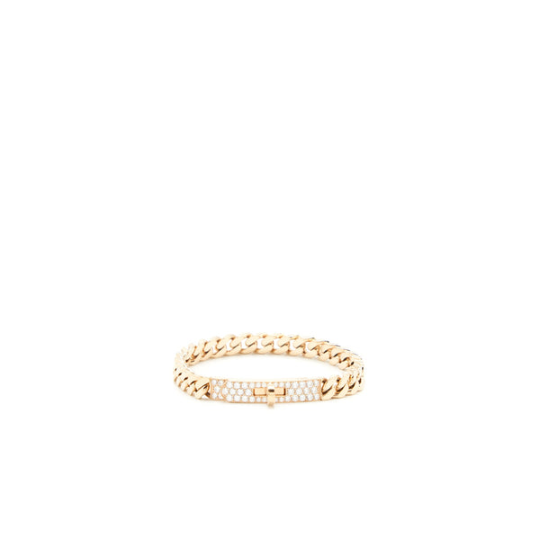 Hermes Size SH Kelly Gourmet The Bracelet Rose Gold With Diamonds