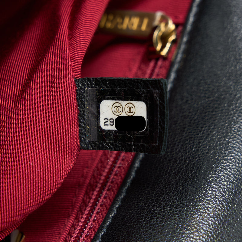 Chanel Small 19 Bag Goatskin Black Multicoloured Hardware