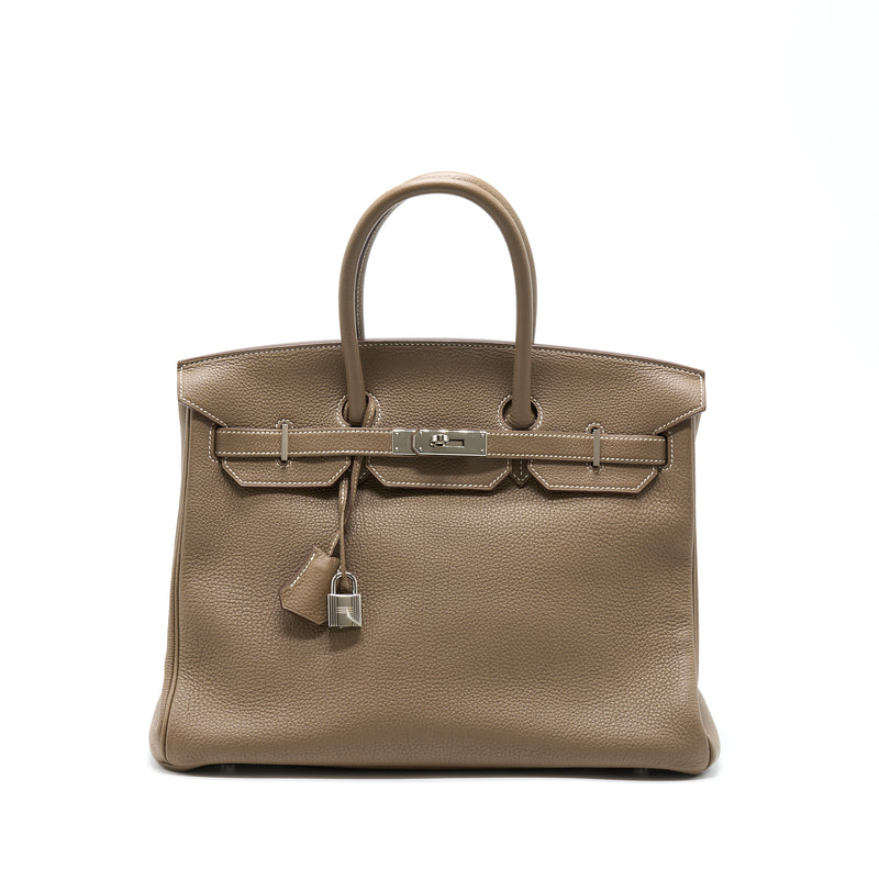 Hermes Birkin 35 Togo Etoupe SHW Stamp X