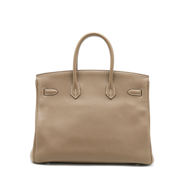 Hermes Birkin 35 Togo Etoupe SHW Stamp X