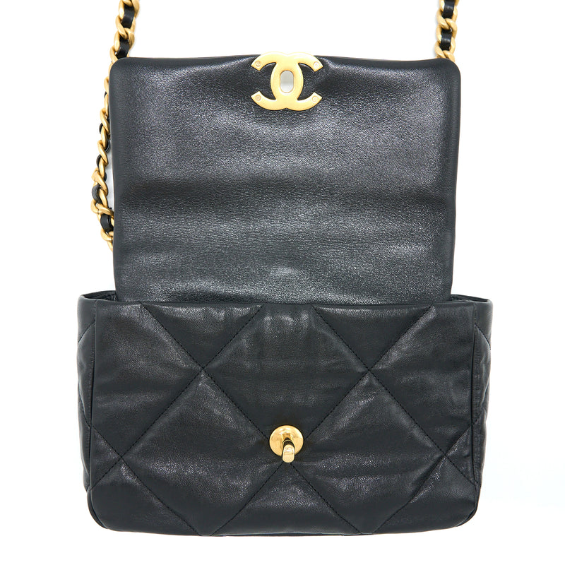 Chanel Small 19 Bag Goatskin Black Multicoloured Hardware