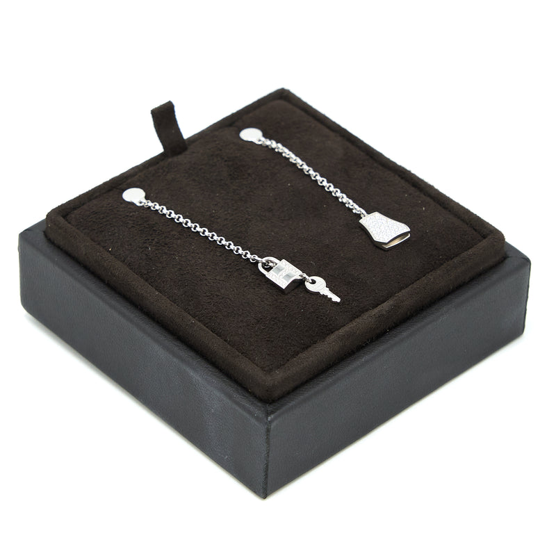 Hermes Kelly Cloche the Earrings White Gold Diamonds