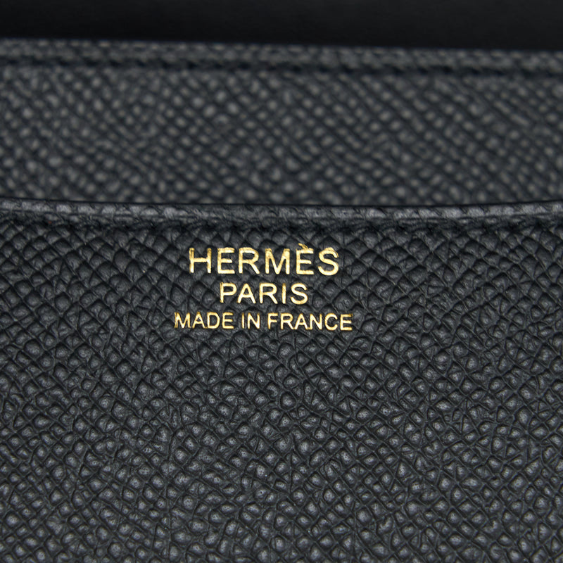 Hermes Constance 24 Epsom Black RGHW Stamp C
