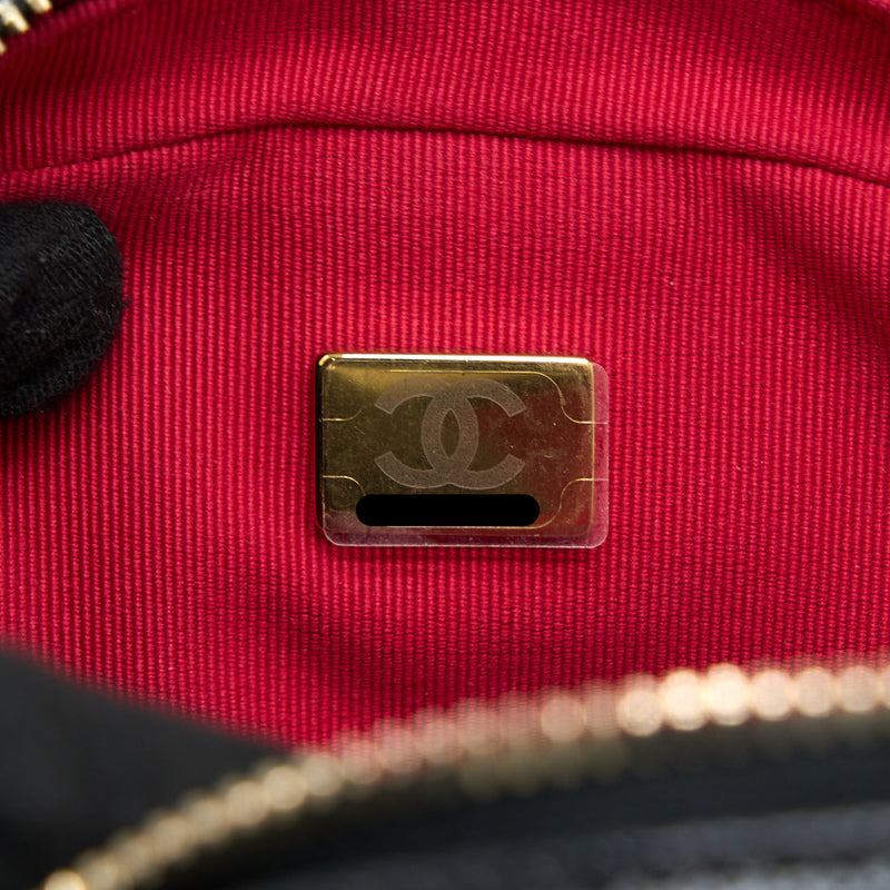 Chanel 22P Flap Backpack Caviar Black Brushed GHW (Microchip)