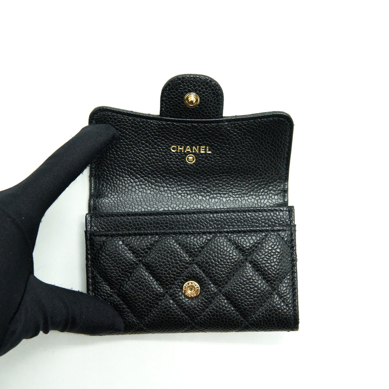 Chanel Classic Flap Card Holder Caviar Black GHW